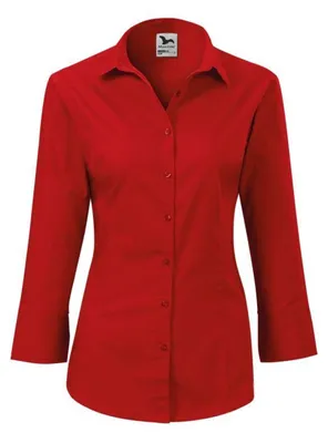 Image de Malfini - Chemise « Style » pour femmes, manches 3/4 PP11847 (XS) (Rouge)