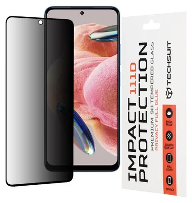 Obrázok produktu pre Techsuit 111D Privacy Full Glue tvrdené sklo pre Xiaomi Redmi Note 12 4G / 12 5G / Poco X5 – čierne (Black)