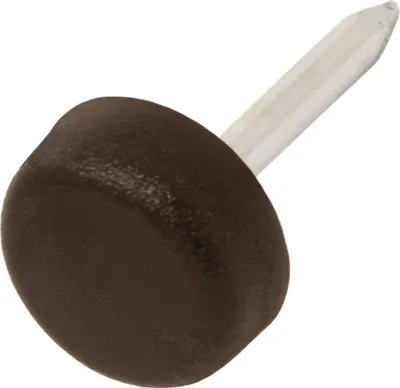 Immagine prodotto di Adsamm® | 32 x guide in plastica con chiodo | Ø 10 mm | marrone | rotondo | guide per mobili con perno di  da Adsamm®