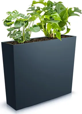 Produktbild von Blumenkasten Blumentopf Balkonkasten Einsatz 58x18x50 cm  Anthrazit glatt