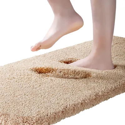 Zdjęcie produktu dla Omgoods - Mata pod prysznic/wanna, 50 x 120 cm, kolor beżowy