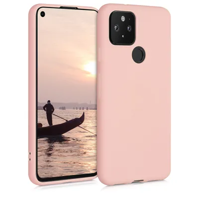 Produktbild von kwmobile Hülle kompatibel mit Google Pixel 5 Hülle - weiches TPU Silikon Case - Cover geeignet für kabelloses Laden - Rosegold matt