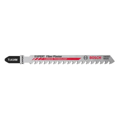 A jigsaw blade for cutting fiber plaster.