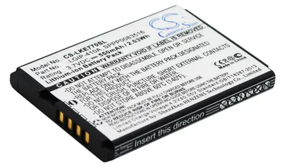 Immagine prodotto di TECHTEK Batteria compatibile con [LG] 278A, KE770, KF500, KF510, KG289, KG77 sostituisce LGIP-410A, per SBPL0085603, per SPPP0083516