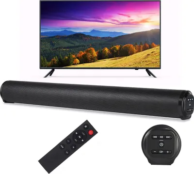 Obrázek produktu pro 20W sloupek Bezdrátový reproduktor Bluetooth 5.0 TV Soundbar Hudba Stereo Domácí kino Přenosný soundbar TF USB pro TV PC