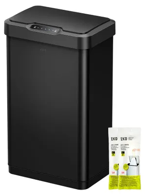 Image de Poubelle EKO Mirage-T de 50 litres avec capteur, en acier inoxydable, poubelle automatique pour déchets