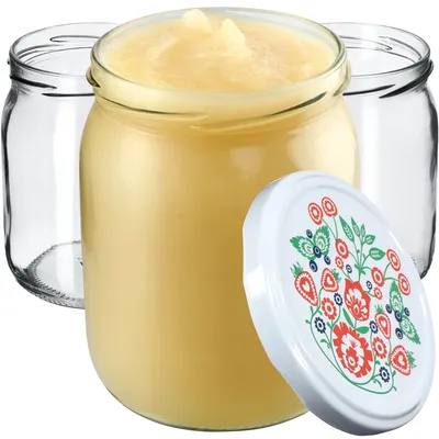 Produktbild von KADAX Einmachgläser mit Deckel "Senna", Marmeladengläser, Einweckgläser, 540 ml, Folklore, 48 Stück