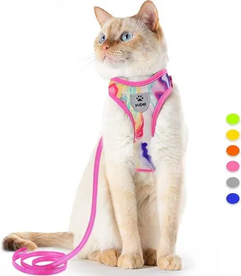 Produktbild von Famanu Katzenharness und Hundeleine - Fluchtbeständig, Verstellbar, Rosa, M