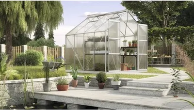 Obrázek produktu pro Skleník Vitavia Uranus 6700 polykarbonát 6 mm 257 x 258 cm hliník vč. základového rámu