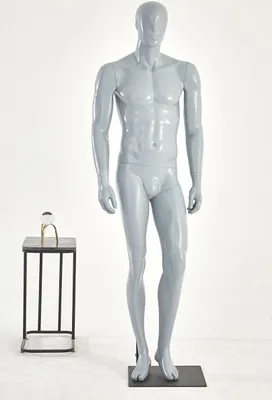 Obrázok produktu pre M24-7 Grey Man Eurotone Display Stojaca figurína Grey Matt Painted Nose Mouth Shaped Chic and Elegant High Quality