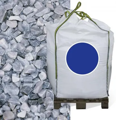 Produktbild von Marmorsplitt Ice Blue 8-16mm 1.000kg Big Bag