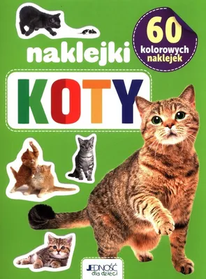 Image de 60 kolorowych naklejek Koty