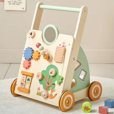 Produktbild von Petite Amélie Laufwagen mit Activity-Board Forêt - H47,10 cm - Grün