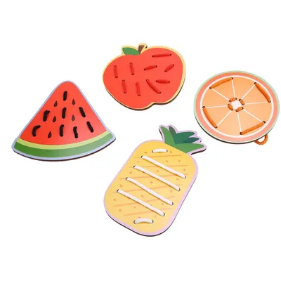 Zdjęcie produktu dla Tablica do nawlekania, tablica do nawlekania zwierząt, tablica do nawlekania owoców, tablica do nawlekania owoców z kreskówek, tablica do nawlekania zwierząt z kreskówek