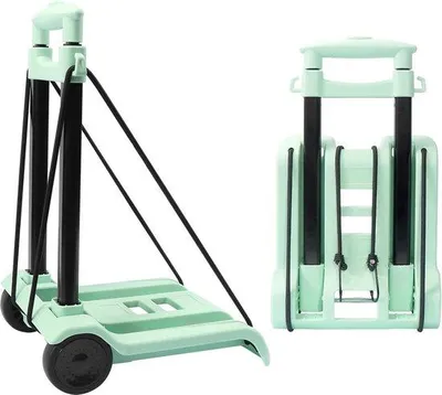 Immagine prodotto di Carrello pieghevole con ruote silenziose in PVC, portata 40 kg, leggero