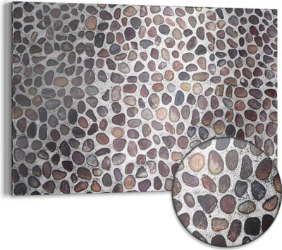 Produktbild von DEQORI Magnettafel Metall 60x40 cm 'Harmonie in Steinmosaik' Whiteboard Pinnwand Büro