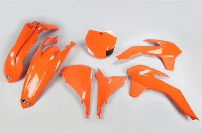 Productafbeelding van UFO kunststof carrosseriekit, 7-delig. Carrosserieset van kunststof voor KTM SX 250 ccm, bouwjaar 2016, kleur: oranje, OEM