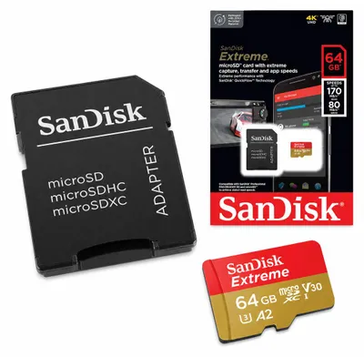 Zdjęcie produktu dla SanDisk karta pamięci microSD UHS-I 64GB SDSQXAH-064G-GN6MA