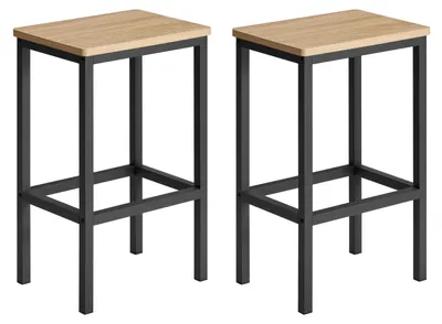 Immagine prodotto di Sgabelli Da Bar - Leobert - Rovere Sonoma - 40 X 30 X 65 Cm - Set Da 2