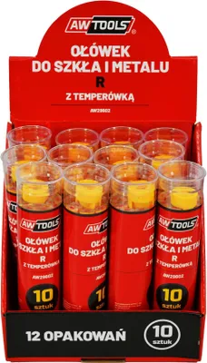 Image de Awtools crayon verre et métal r jaune 10 pièces