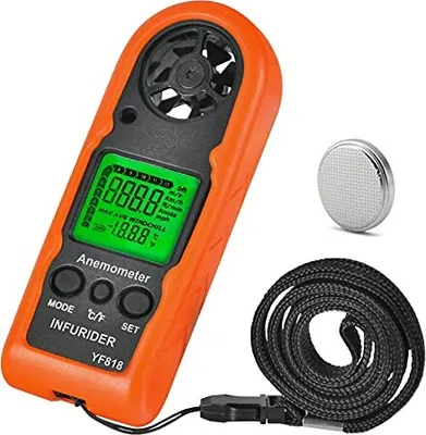 Produktbild von YF818 Digital Anemometer Handwindmesser genaue Messgeschwindigkeitstemperatur, Messlichtermaxe/AVG
