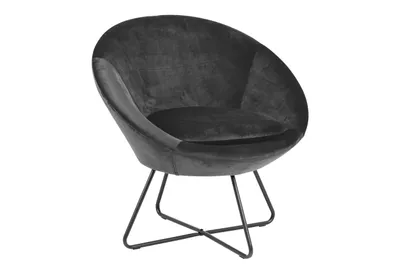 Produktbild von Cenna Sessel dunkelgrau, Metall schwarz.