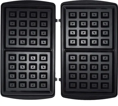 Produktbild von Syntrox Germany Wechselplatten für Multimaker Masto SM-1300W / MM-1400 – Antihaft, Langlebig (Belgische Waffeln)