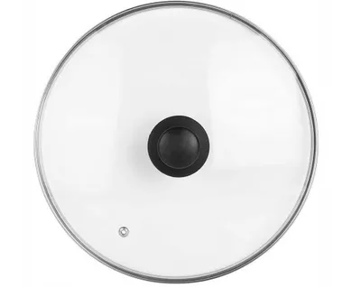 Zdjęcie produktu dla Pokrywa Szklana Uniwersalna 28 Cm Z Otworem Pokrywka Do Garnka Patelni