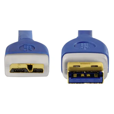 Produktbild von Hama 39687 USB Datentransferkabel - 3 m - ja - 1 Paket - Typ A Stecker USB - Typ B Stecker Micro USB - Blau