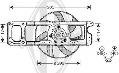 Produktbild von DIEDERICHS DCL1184 Lüfter Motorkühlung Kühlerlüfter für RENAULT CLIO II (BB0/1/2, CB0/1/2) Wasserkühler
