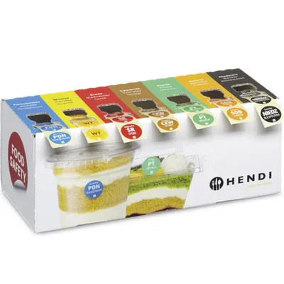 Obrázek produktu pro Sada jednorázových štítků na bezpečnost potravin pro každý den v týdnu s dávkovačem - Hendi 850299