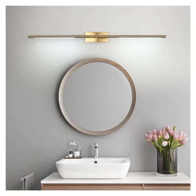Produktbild von Moderne LED-Wandlampe für Badezimmer mit goldenen Akzenten