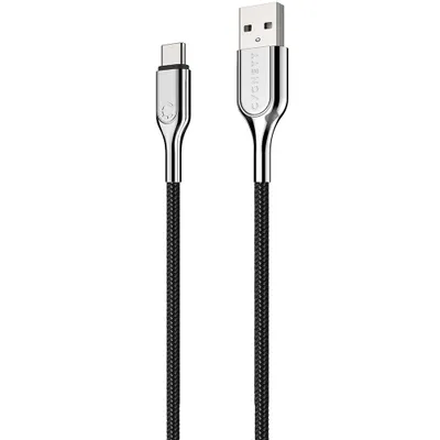 Produktbild von Cygnett CY2681PCUSA USB Kabel USB 2.0 1 m USB C USB A Schwarz, Edelstahl