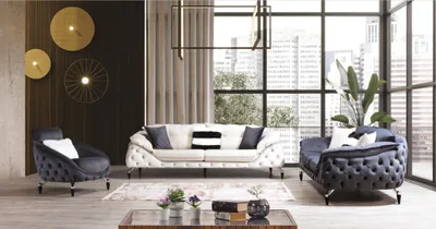 Produktbild von Grüne Chesterfield Couch Stoff Sofa Couch Möbel Luxus Einrichtung Sofas Couchen
