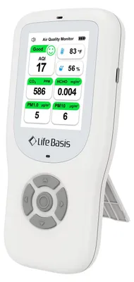 10-in-1 CO₂-Detektor, Luftqualitätsmonitor, weiß, 2500 mAh