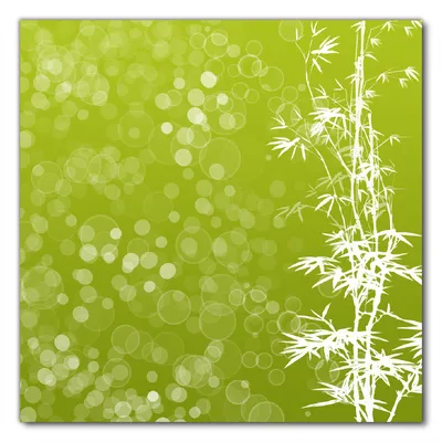 Produktbild von Wallario selbstklebende Möbelfolie/ Tischdecke für Innen und Außen, Größe: 50 x 50 cm - Bambusmuster grün-weiß