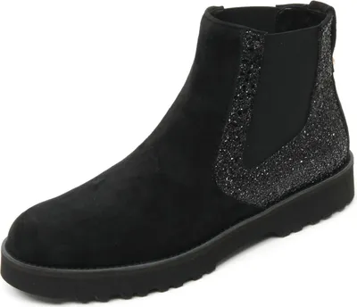Produktbild von B9384 beatles donna HOGAN H259 scarpa nero glitter shoe boot woman