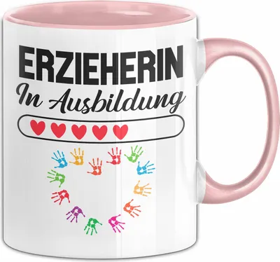 Produktbild von Erzieherin In Ausbildung Tasse Geschenk Ausbildungsstart Für Erzieherinnen Geburtstag Kaffee-Becher (Rosa)