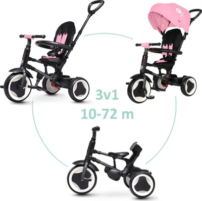 Obrázek produktu pro QPLAY Tříkolka Rito eva Pink, věk 10-72 měsíců
