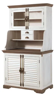 Produktbild von MASSIVMOEBEL24 Buffet Mango 106x60x196 weiß lackiert TOULOUSE #104