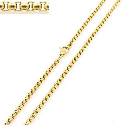 Produktbild von Elegante Kette Tadeas aus Edelstahl - Gold, 80cm, 2mm KP34772