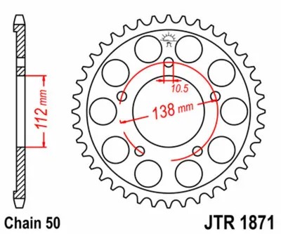Obrázek produktu pro JT řetězové kolo 48T 530 JTR1871.48