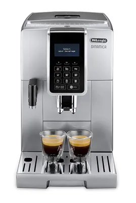 Zdjęcie produktu dla De’Longhi Dinamica Ecam 350.75.SB, Ekspres do espresso, 1,8 l, Ziarna kawy, Kawa mielona, Wbudowany młynek, 1450 W, Czarny, Srebrny