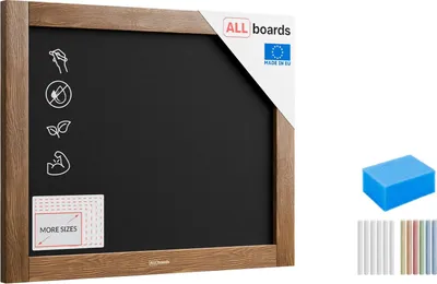 Immagine prodotto di Lavagna nera da gesso in cornice di legno 50x40  cm