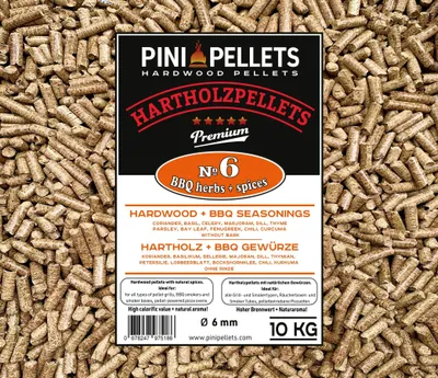 Immagine prodotto di Pellet di legno aromatizzati con erbe e spezie, 22 libbre, ideali per grigliate e affumicature