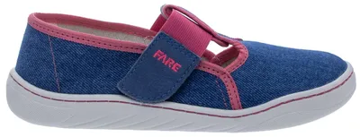 Produktbild von FARE MID-WIDE Kinderhausschuhe mit Klettverschluss, blau – Größe 25