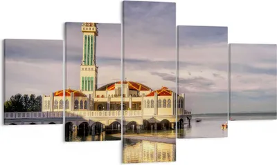 Produktbild von Bild auf Leinwand - Leinwandbild - Architektur asien gebäude kultur - 125x70cm - Wand Bild - Wanddeko - Leinwanddruck - Bilder - Kunstdruck - Leinwand bilder - Wandkunst - EA125x70-2119