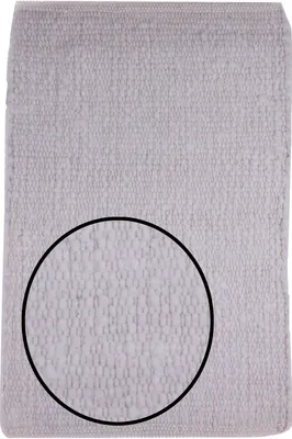 Produktbild von Handgewebter weiß Teppich 090 x 060cm Bettvorleger Beidseitig Carpet Rug Tapis