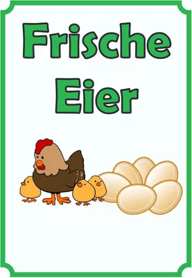 Produktbild von Verkaufsschild Schild Eier Hochkant A2 (420x594mm)