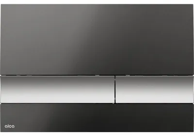 Obrázek produktu pro ALCA M1728-2 Ovládací tlačítko pro předstěnové instalační systémy, černá-lesk/chrom-mat